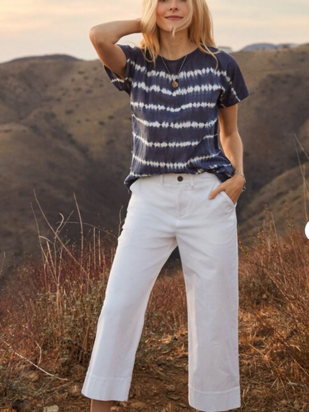 Garnet Hill Cropped Wide Leg Chinos Sz 10 Rich Brown NWT - Picture 8 of 10